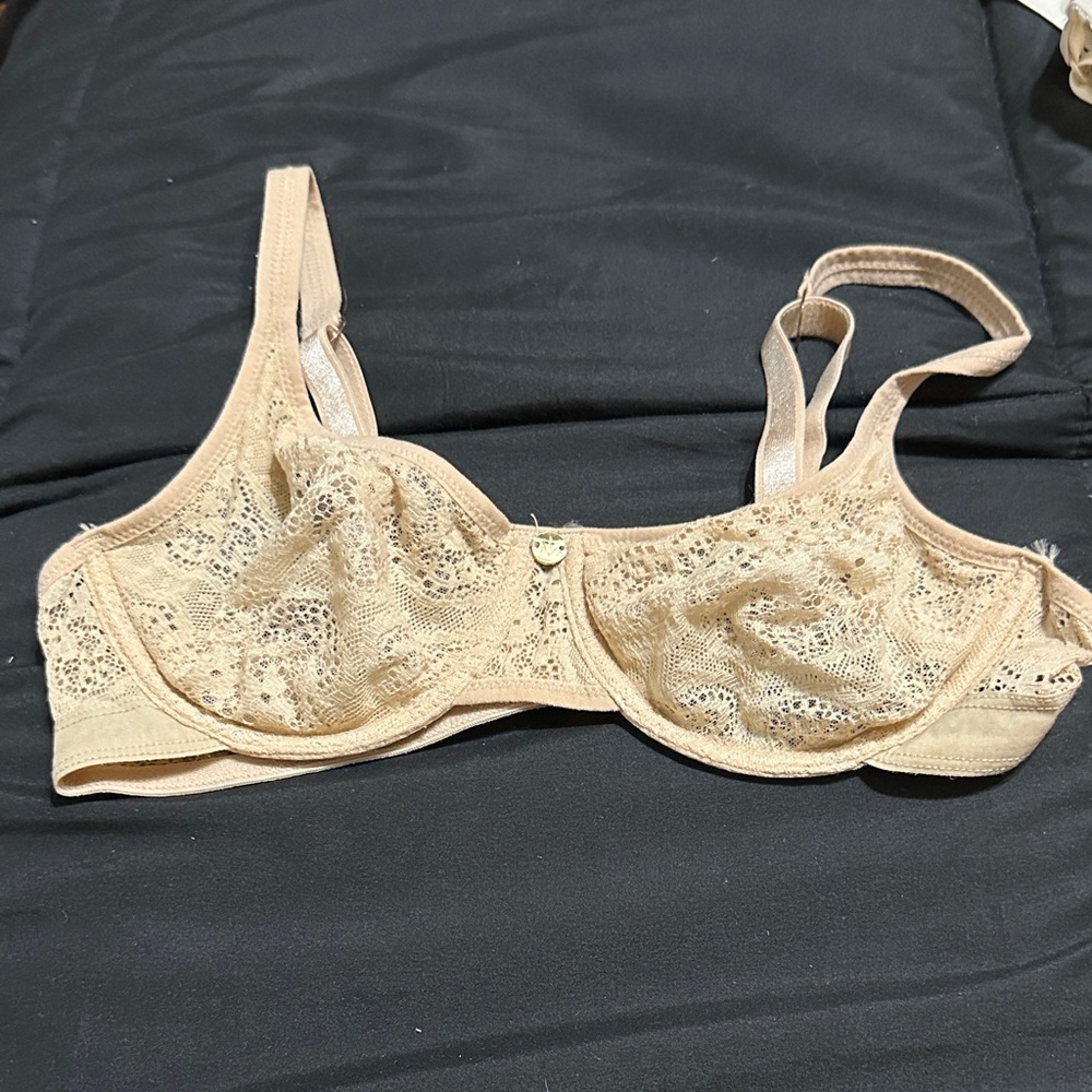 Truth & Dare by Madonna from macy’s Elegant Lace Underwire Bra-Tan, 34B.